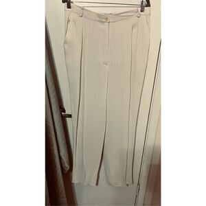 Italian Style Marzotto White Pinstripe Dress Pants Trousers Womens SIze 14